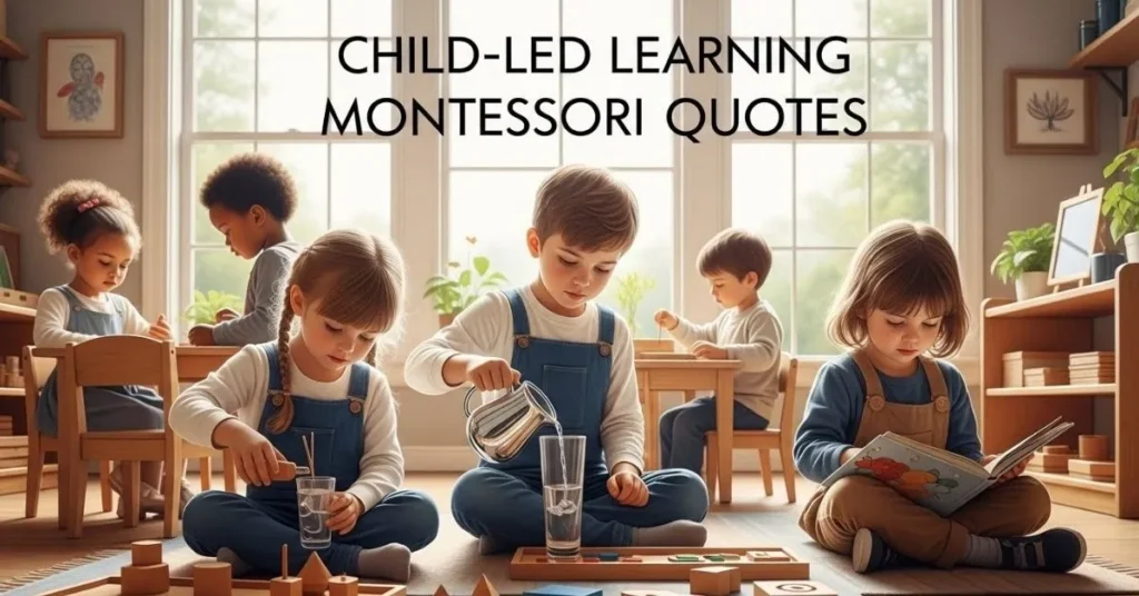 Child Led Learning Montessori Quotes