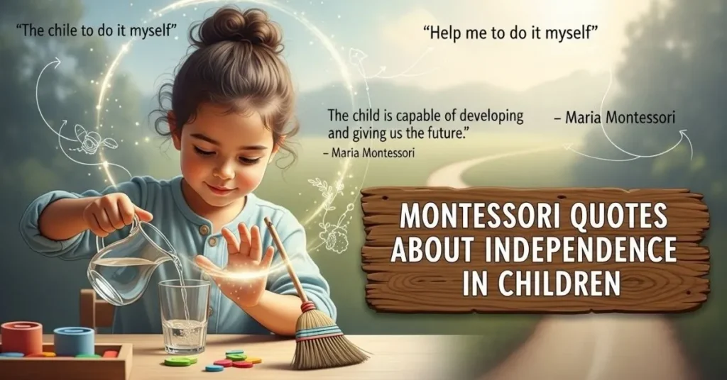 Montessori Quotes About Independence in Children