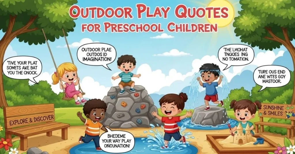 Outdoor Play Quotes for Preschool Children