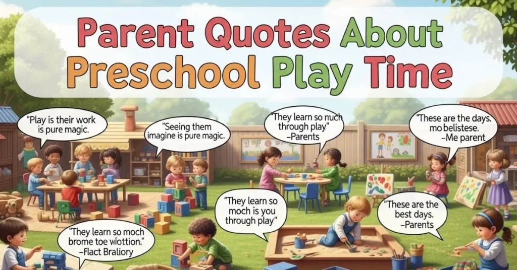 Parent Quotes About Preschool Play Time
