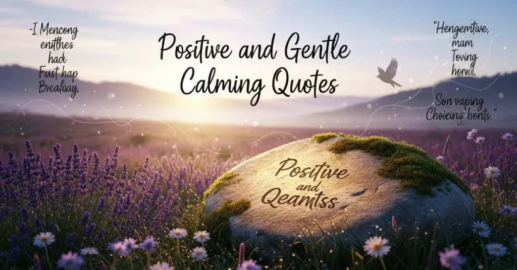 Positive and Gentle Calming Quotes