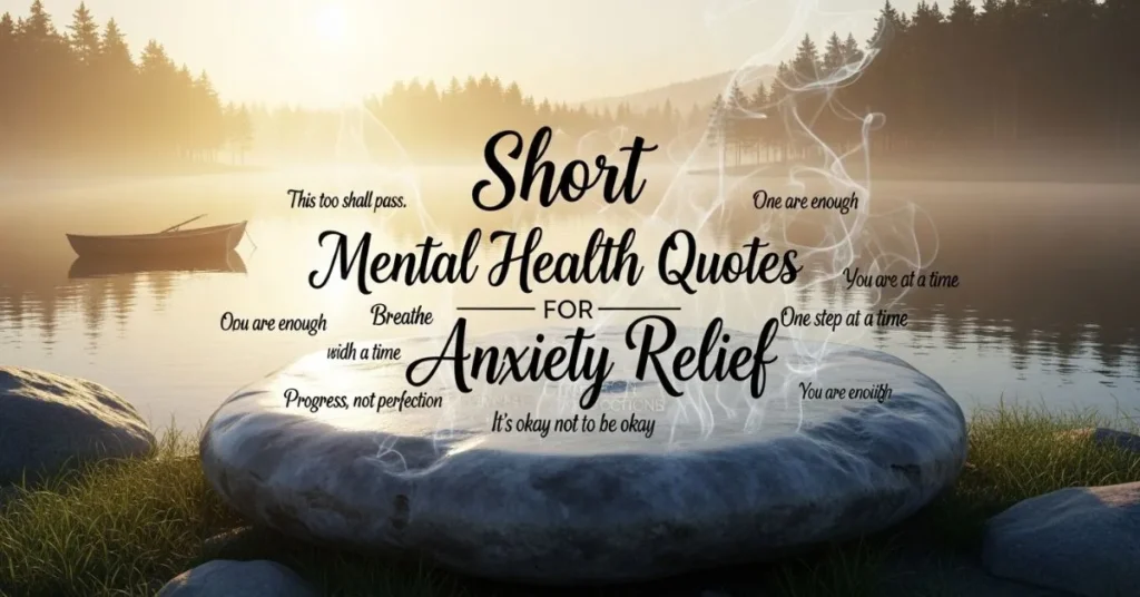 Short Mental Health Quotes for Anxiety Relief