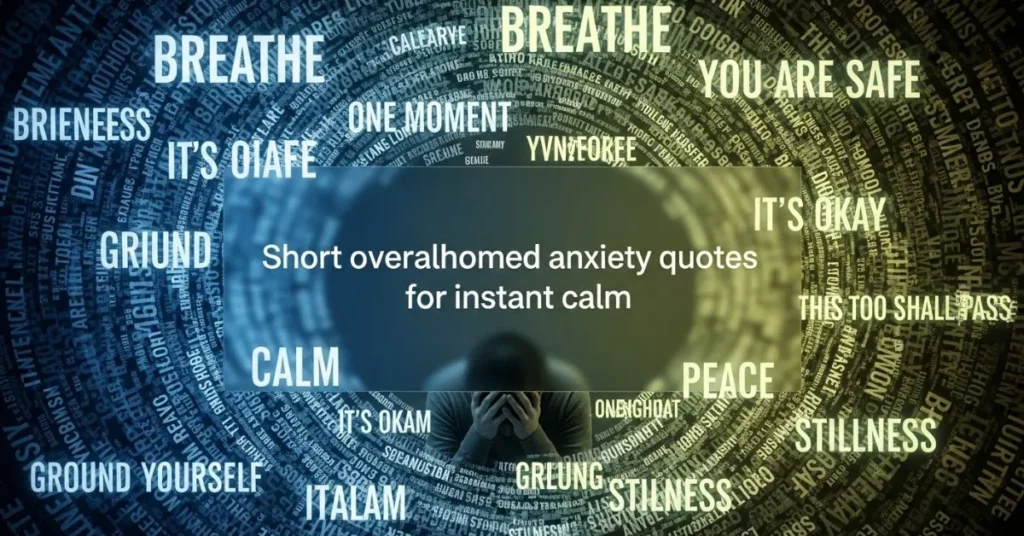Short overwhelmed anxiety quotes for instant calm